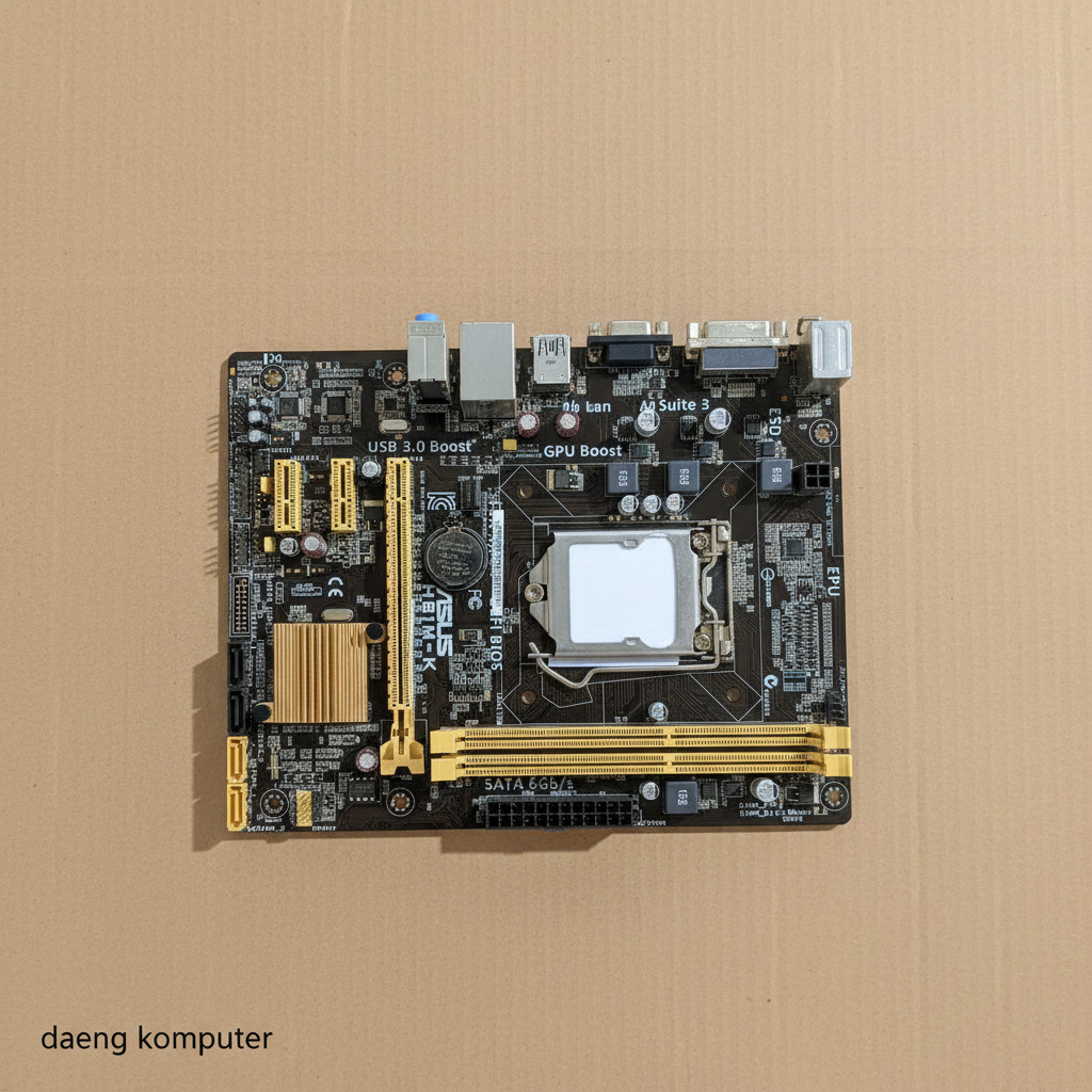 เมนบอร์ด ASUS H81M-K ซ็อกเก็ต LGA 1150 DDR3 - รองรับ i7 4790 - รับประกัน 1 เดือน