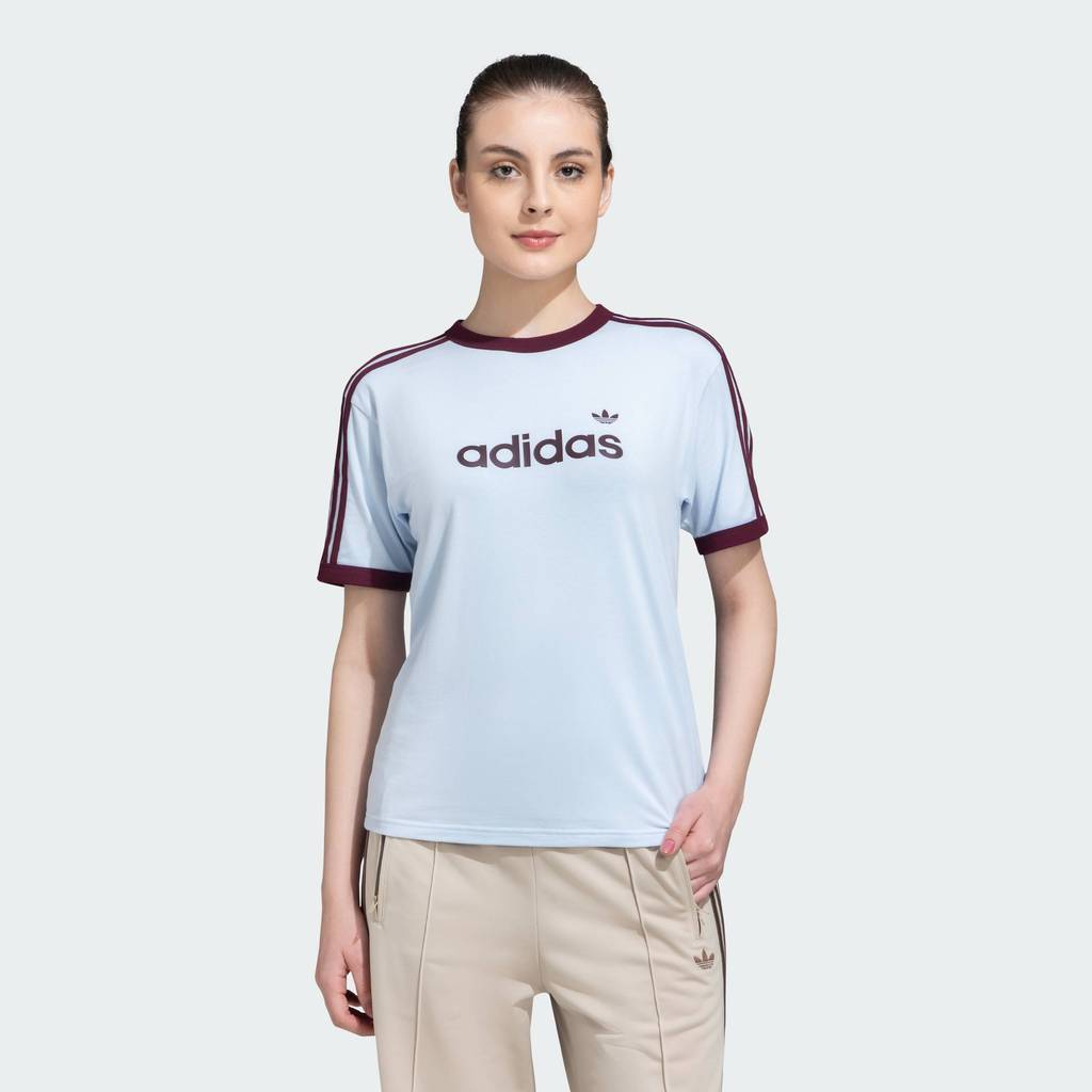 adidas ไลฟ์สไตล์ เสื้อยืด LINEAR ผู้หญิง สีน้ำเงิน KG3714