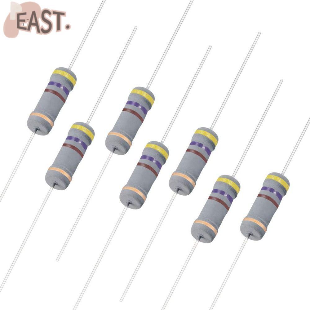 EASTS 470 Ohm Resistor, 5% Tolerance 4 Bands, Easy to us 2W Carbon Film Resistors สําหรับ DIY โครงกา