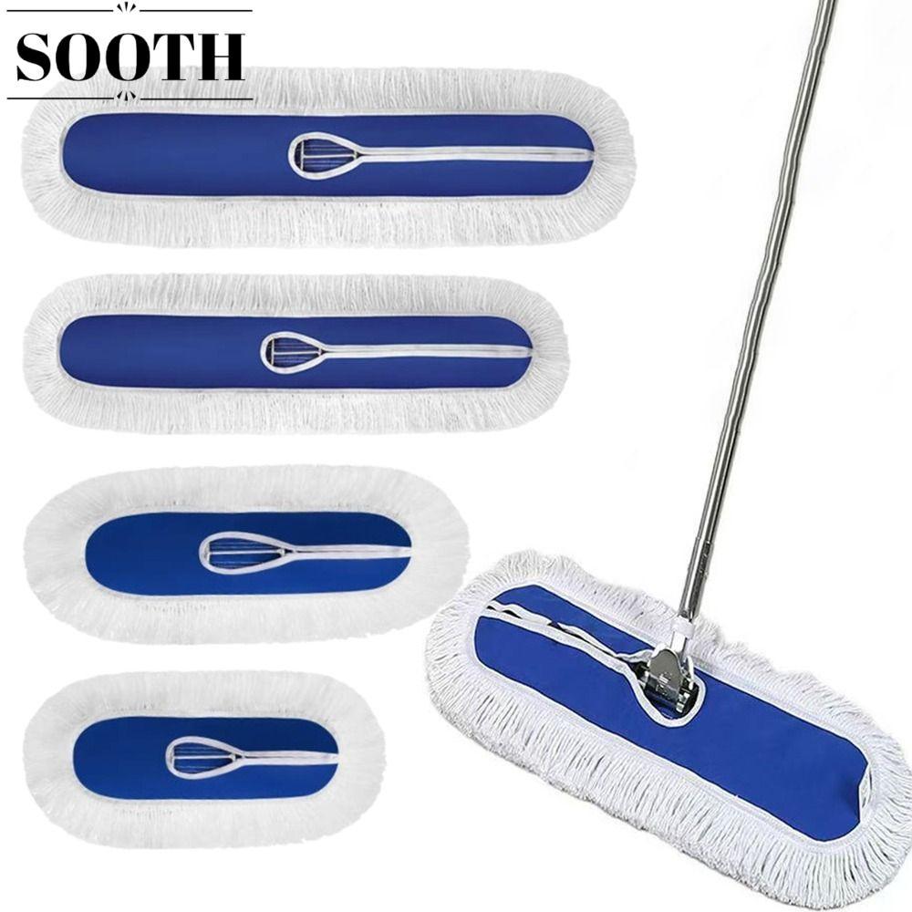 SOOTH หัวม็อบขนาดใหญ่, ผ้าฝ้าย Heavy Duty Flat Mop ผ้าเปลี่ยน, นํากลับมาใช้ใหม่ได้ 40/60/80/100/120 ซม.ฝุ่น Mop Head Refill สําหรับกรอบซับขนาดมาตรฐาน