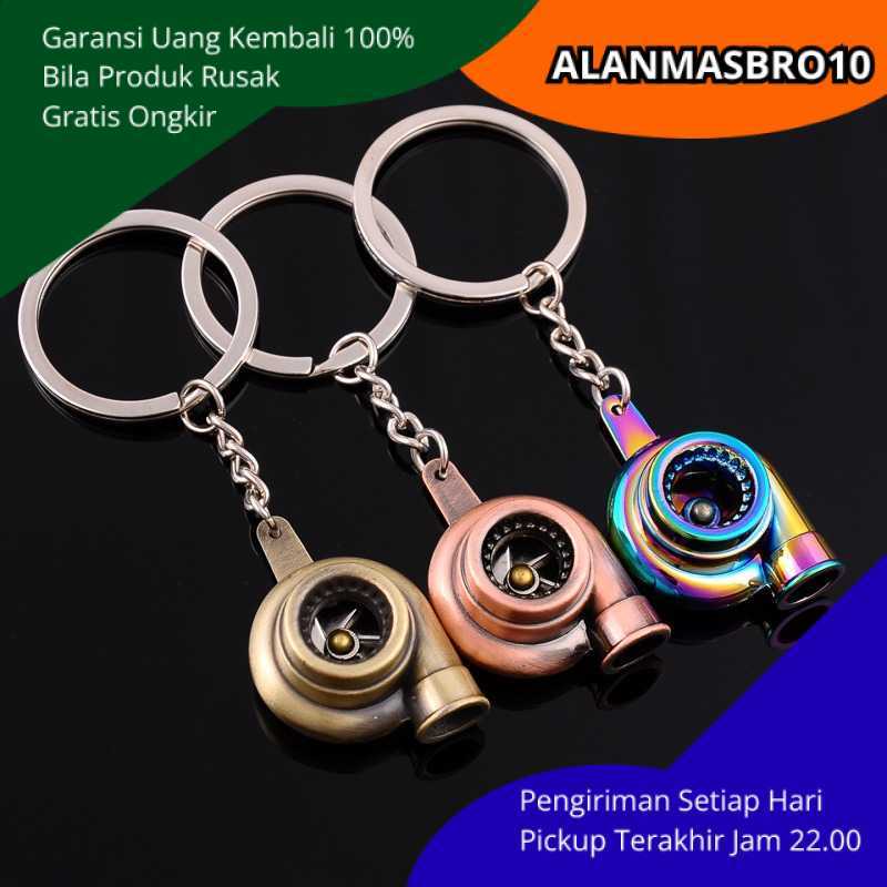 GANTUNGAN Original Turbo เครื่องยนต์โลหะผสมสังกะสีรถพวงกุญแจอุปกรณ์เสริมเฉพาะการออกแบบยานยนต์สําหรับ