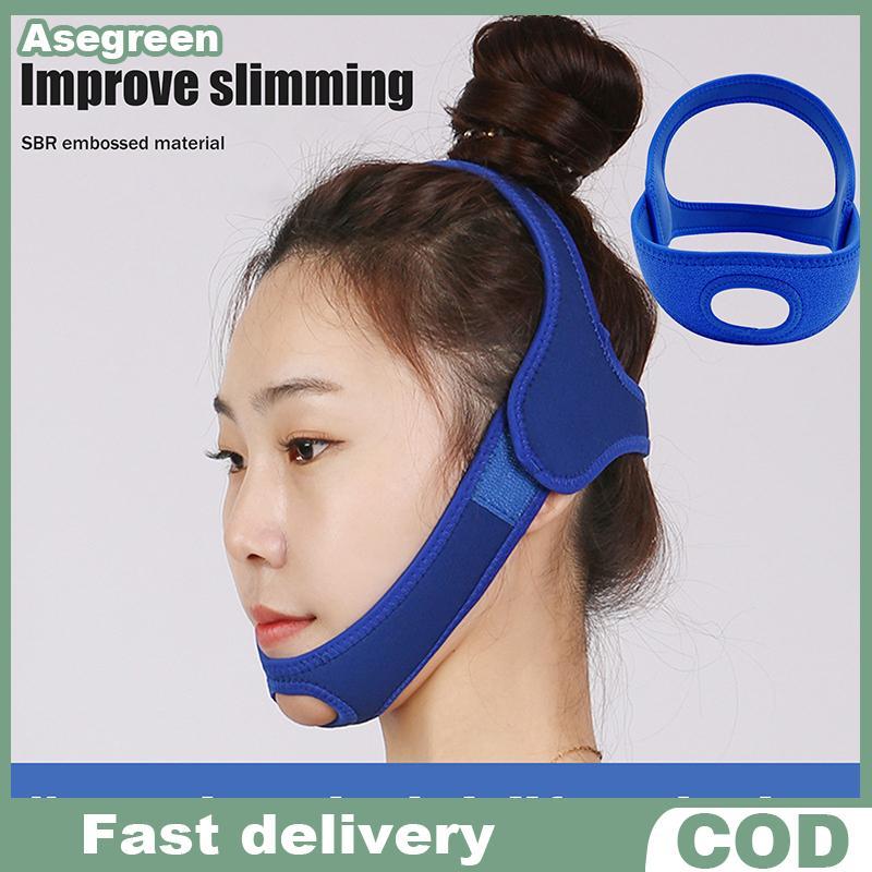 [Asegreen] Blue Anti Snore Stop Snoring Chin Strap Belt Anti Apnea Jaw Solution Sleep Support Apnea 