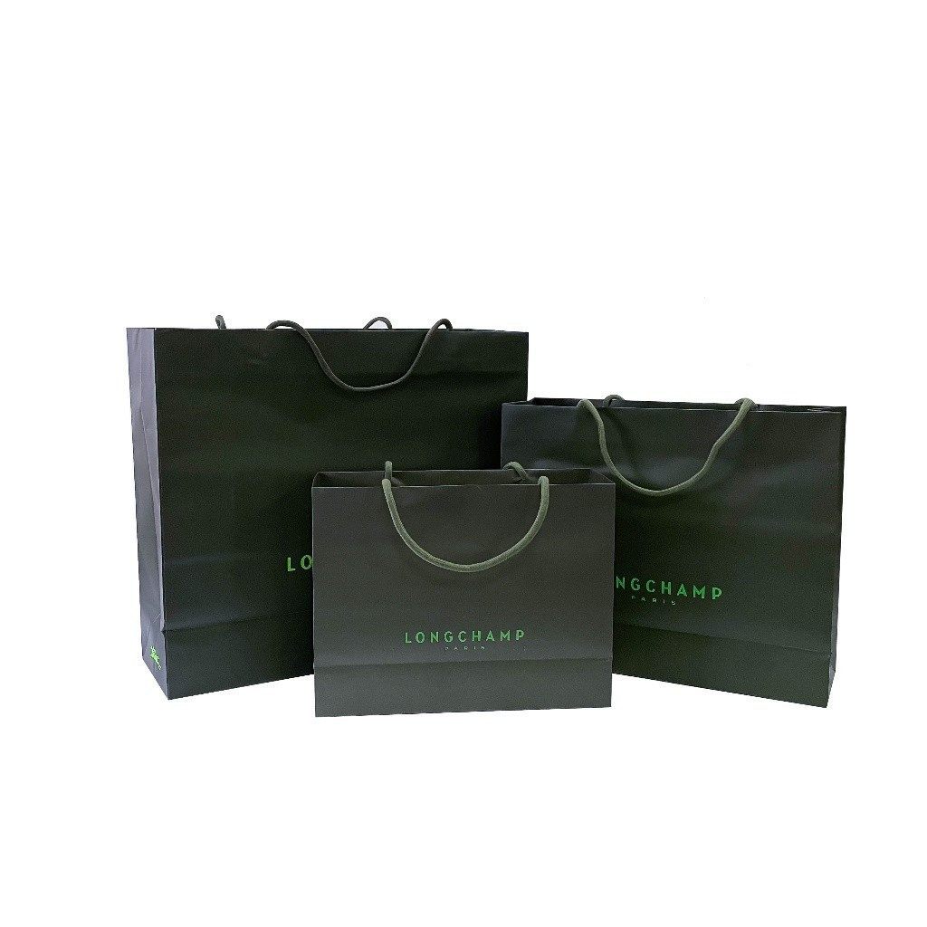 Gif Lc บรรจุภัณฑ์ถุงกระดาษมงกุฎยาวสีเขียวเข้ม Lx999999-0214 P0CB