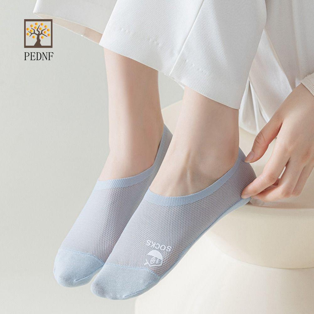 PEDNF Man Socks Simple Invisible Summer Short Boat Socks Mesh Socks