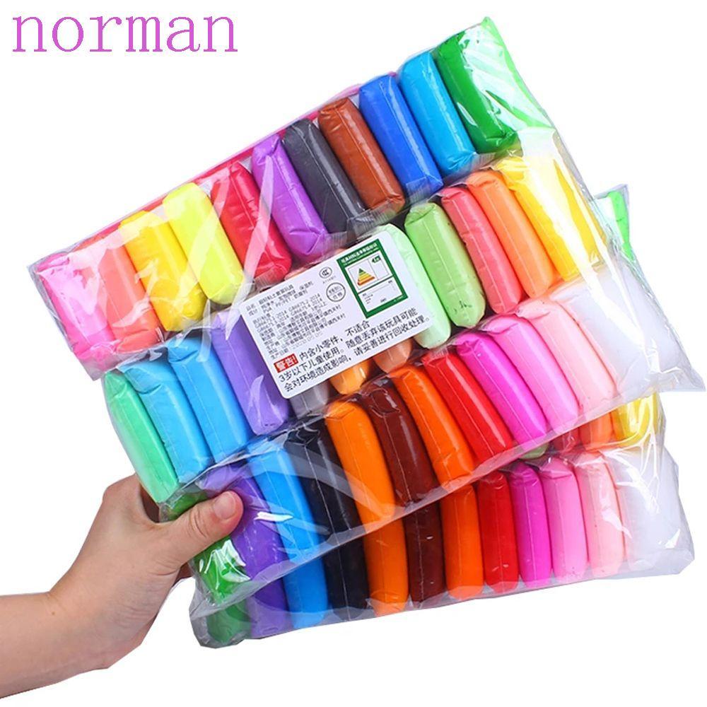 NORMAN Super Light Slimes เด็กของขวัญของเล่นเพื่อการศึกษา Clay ของเล่น Polymer Clay Soft Clay 5D ของเล่น 36 สี Slimess