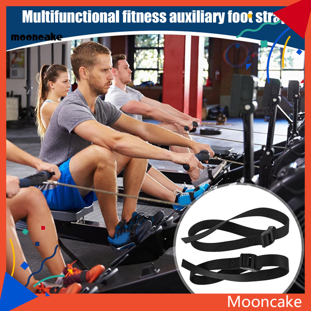 Moon* Secure Fit Foot Straps Rowing Machine Accessories 2pcs Heavy Duty Adjustable Foot Straps for R