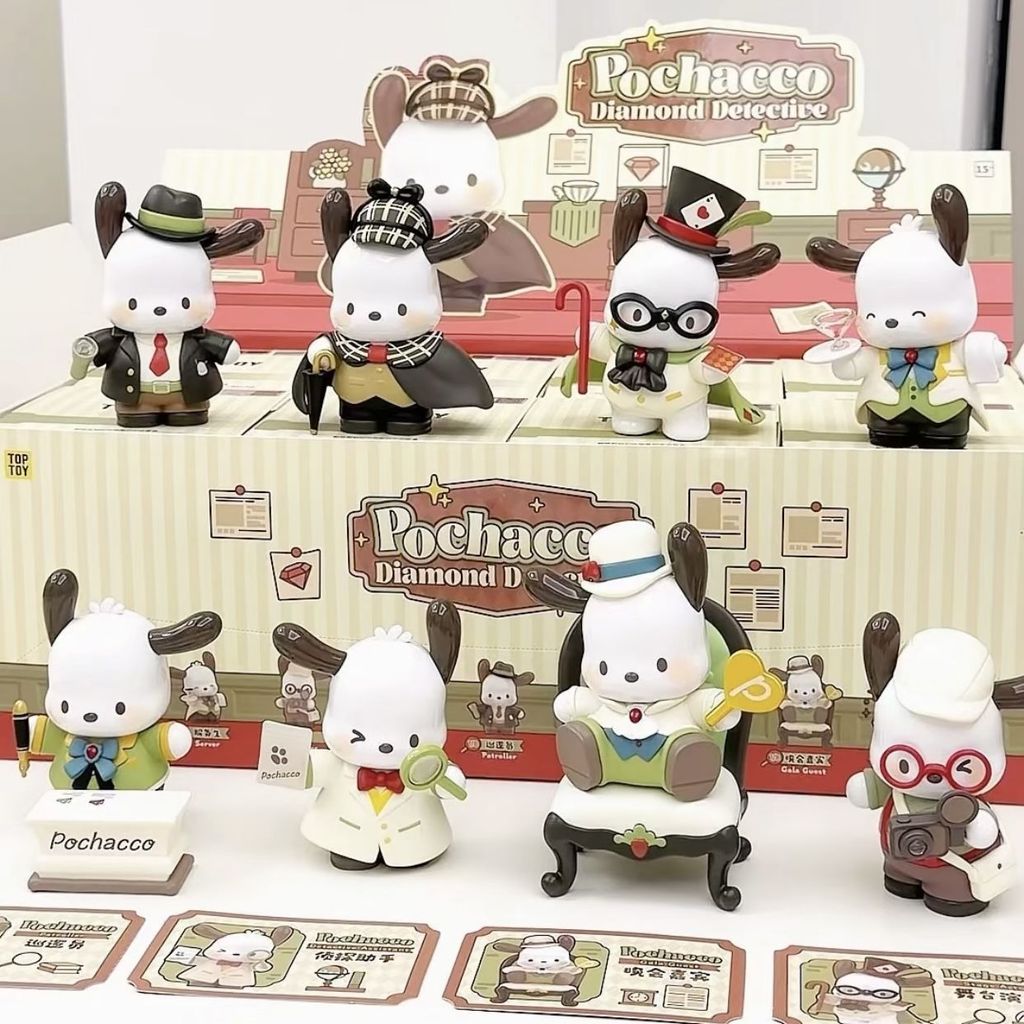 ของแท้ TOPTOY Pochacco Diamond Detective Series Mystery Box อินเทรนด์เล่นน่ารักอุปกรณ์ต่อพ่วงเครื่องประดับของขวัญของเล่นรูป