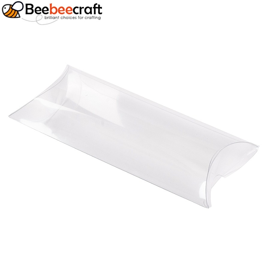 กล่องเก็บของขวัญหมอน แบบใส 50 ชิ้น ขนาด 13.95 x 6.35 x 2.5 ซม