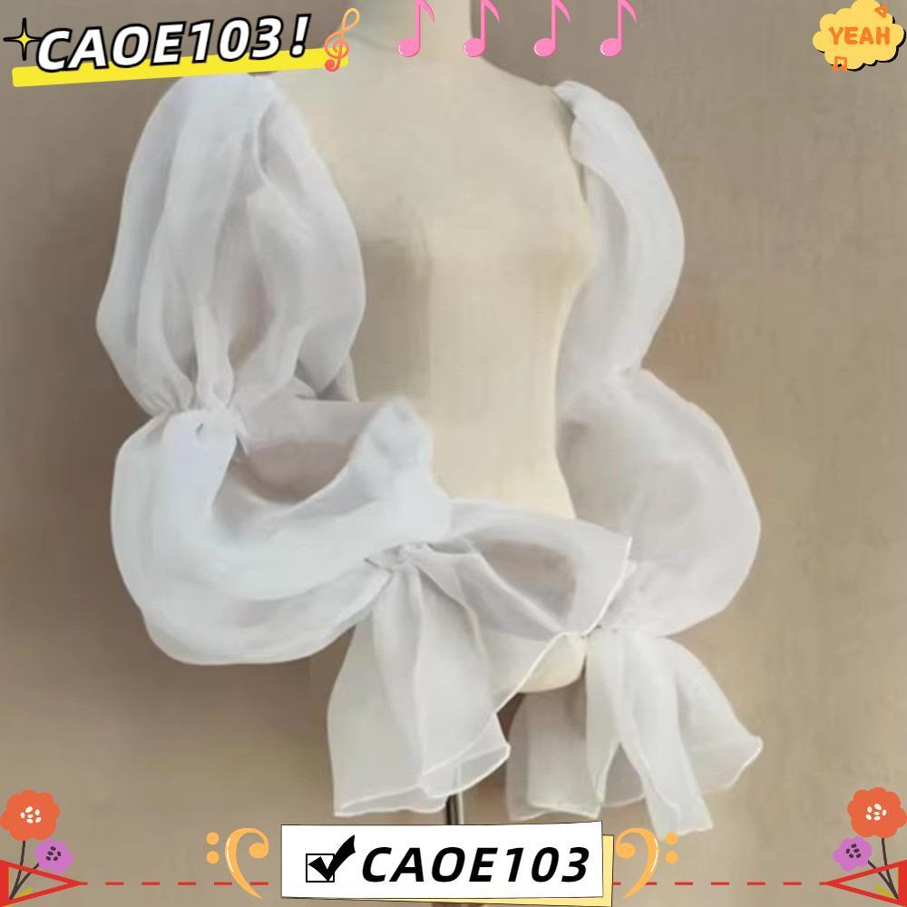 CAOE ปลอกแขนแต่งงาน, แขนฟองที่ถอดออกได้น่าระทึกใจ, ถุงมือยาวหรูหราแขนปาร์ตี้พองชุดแต่งงานอุปกรณ์เสริม