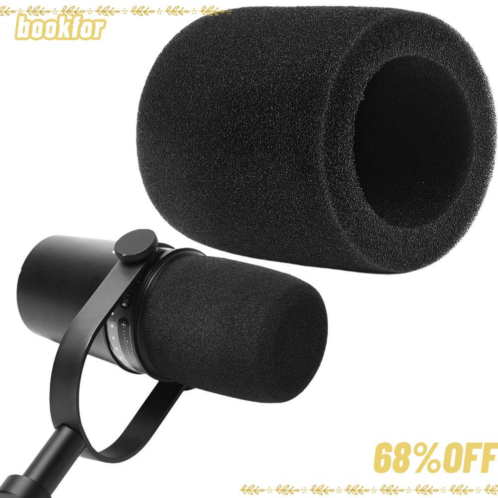 BOOKFOR ไมโครโฟน Pop Filter, เปลี่ยน Flocked ฟองน้ําโฟม Mic กระจก, Professional Windproof ลดเสียงรบก