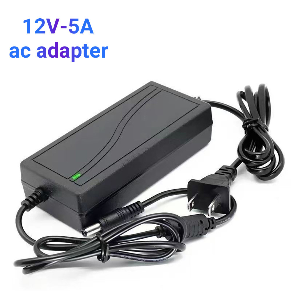 อะแดปเตอร์ AC DC Adapter 12V 5A อะแดปเตอร์สายยาว 1 เมตร อะแดปเตอร์จ่ายไฟฟ้า หม้อแปลง 12โวล์ท5แอมป์