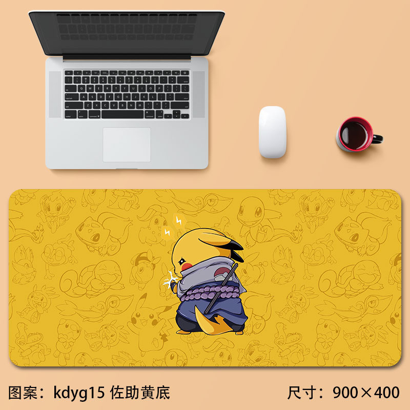 Pikachu Mouse Pad Lock Edge Thickened Game Keyboard Pad Anime Office Non-Slip Table Cover E-Sports d