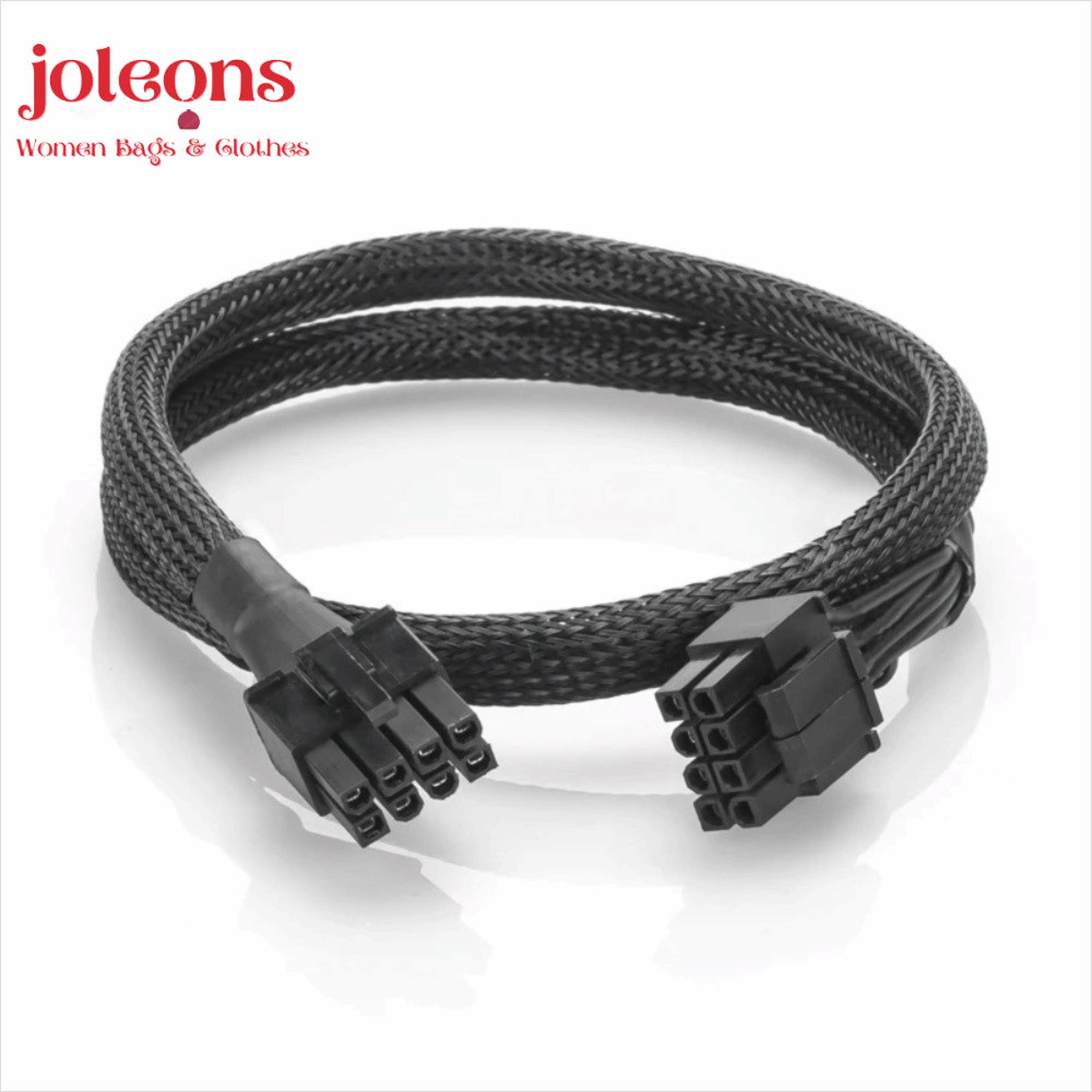 JOLEONS สายไฟ CPU, 60/70/90 ซม.12V DC Power Extension Cable, ทนทาน 18AWG สีดํา Modular สําหรับ CORSA