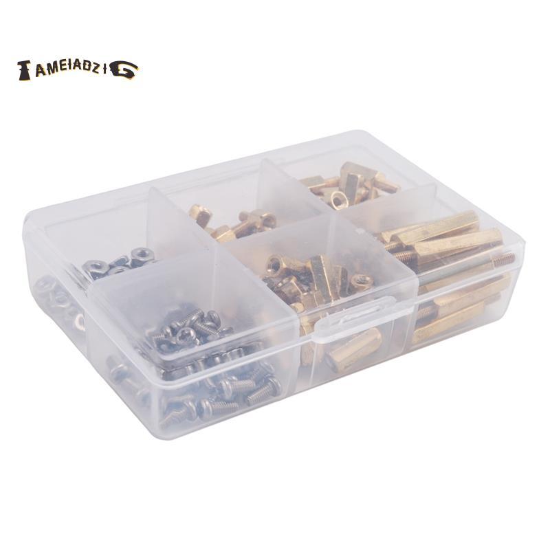 [คุณภาพ T]เครื่องมือติดตั้ง 120 ชิ้นสําหรับ 4 รุ่น B/3B+/3B M2.5 Series ฐานสิบหกคอลัมน์ทองเหลือง/ถั่