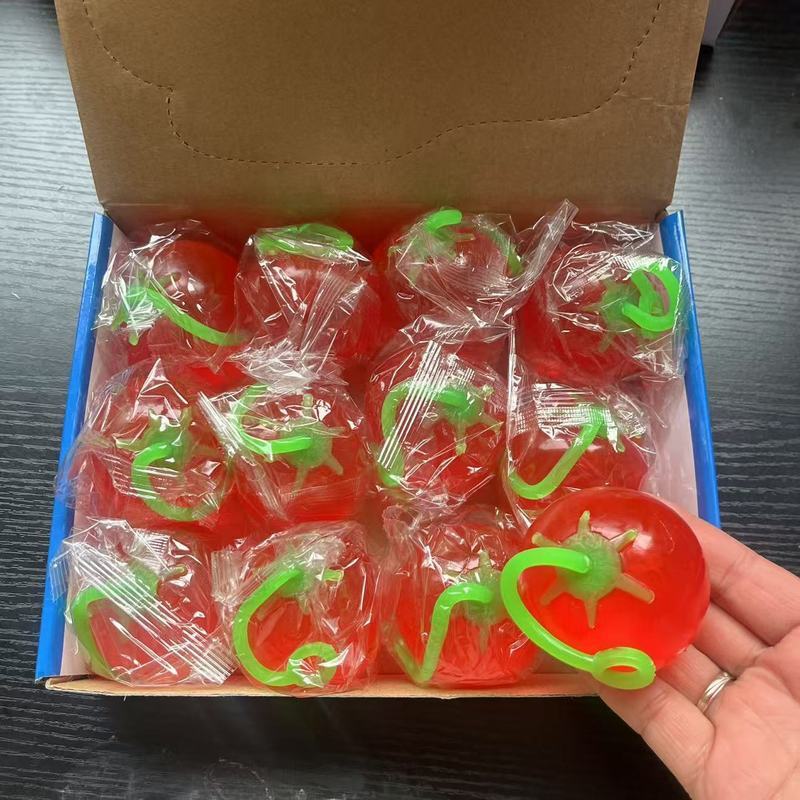 解压玩具减压神器发泄儿童水果番茄3岁女孩六一节礼物3.1Stress-relief Toy, Decompression Gadget, Vent Toy for Children, Fruit To