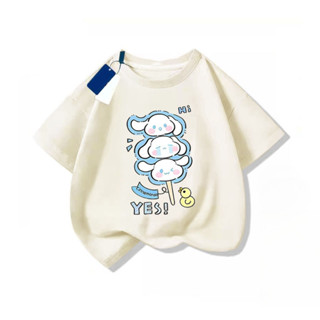 เสื้อยืดคอกลม แขนสั้น เนื้อนุ่มพิเศษ ดีไซน์เก๋ 