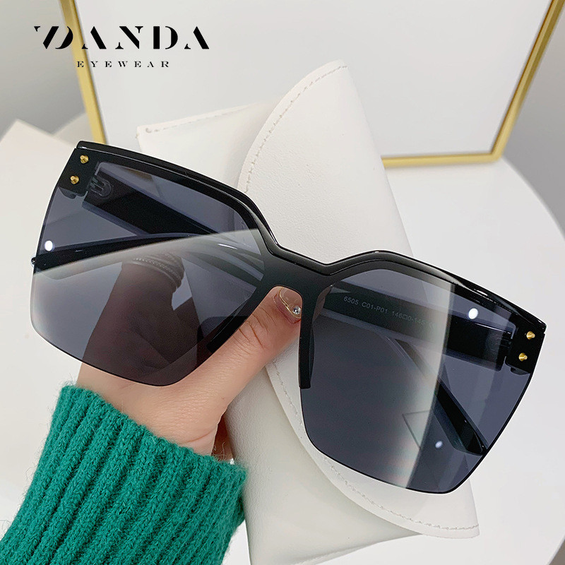 New Sunglasses6505Unique and stylish frameless sunglasses for street photography, women's large-fram