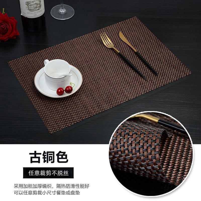 หนาทอ Placemats ฉนวนกันความร้อน Mats pvc Western Placemats ญี่ปุ่น Placemats จานอาหารค่ําเสื่อชา KUC