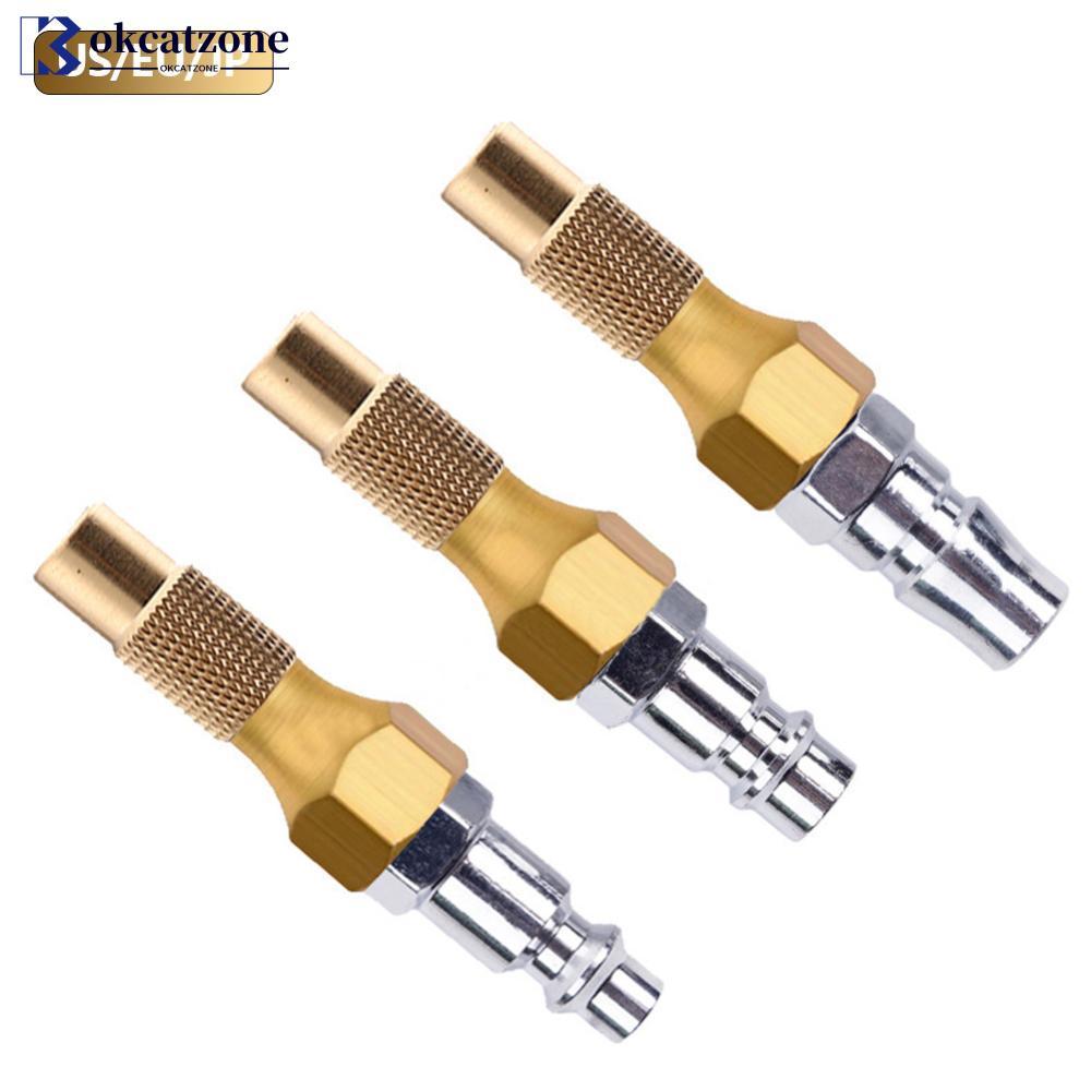 OKCATZONE เกลียว Quick Connect Air Chuck สําหรับยางพองเชื่อมต่อเครื่องอัดอากาศกับ US/EU/JP ด้ายมาตรฐ