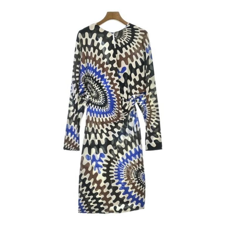 Emilio Pucci Dress Women White blue overall pattern brown Direct from Japan Secondhand