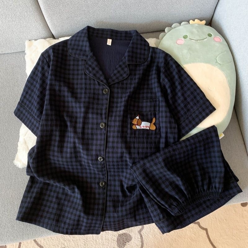 Shop ชุดนอนผู้ชาย Cloud Cotton Thin Cartoon Short-Sleeved 2025 Youth Mens Homewear Suit