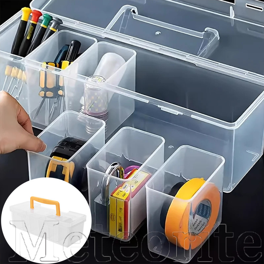 [ตัวเลือกข้อเสนอ] กล่องเครื่องมือฮาร์ดแวร์ในครัวเรือนอเนกประสงค์ - ออแกไนเซอร์แบบพกพาสําหรับสกรู - กล่องเรียงลําดับอุปกรณ์เสริมสกรู