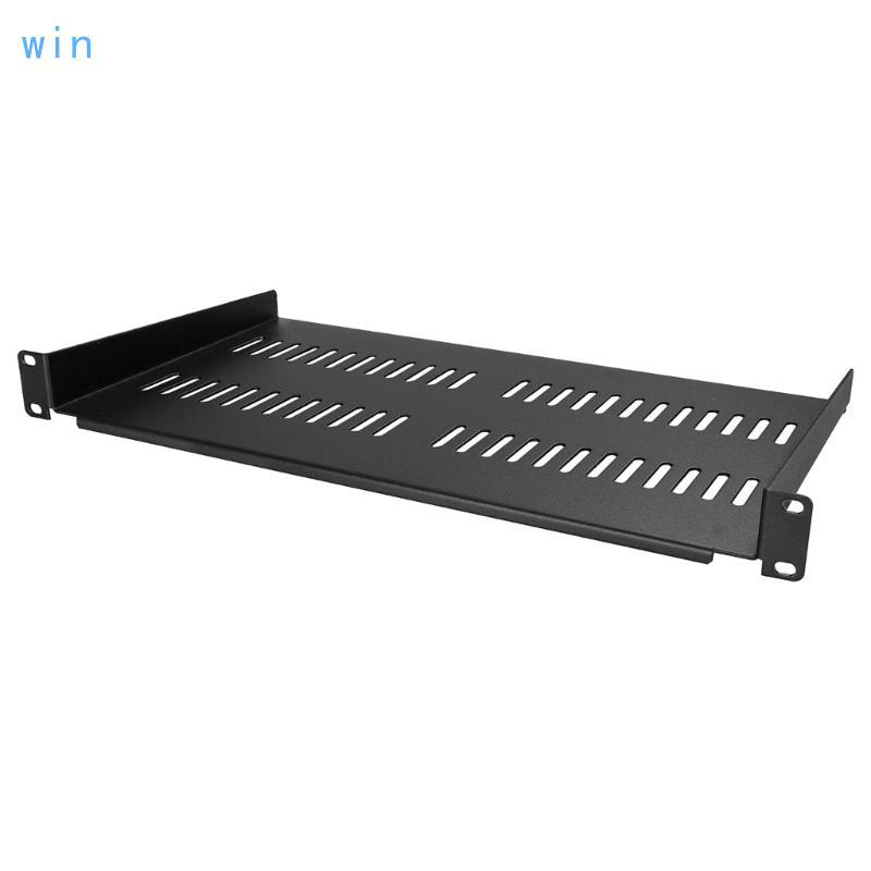 Win Universal Vented Rack ชั้นวางของ Heavy Duty เหล็ก 1U Cantilever ถาด 10 ลึกสําหรับ 19