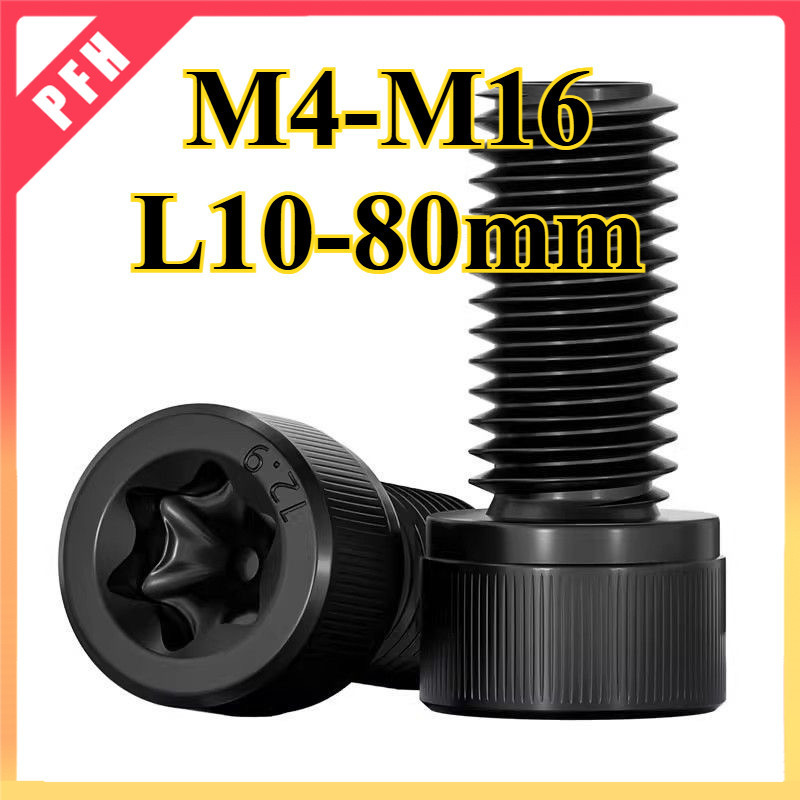 (เกลียวซ้ายน็อต) เกลียวมิล ตลอด หยาบ  Left-Handed Thread Steel Socket Hex Cap  สกรู หัวจม เกรด 12.9 M4/M5/M6/M8/M10/M12/M16 L10-80 มม. (ZH-PFH1)