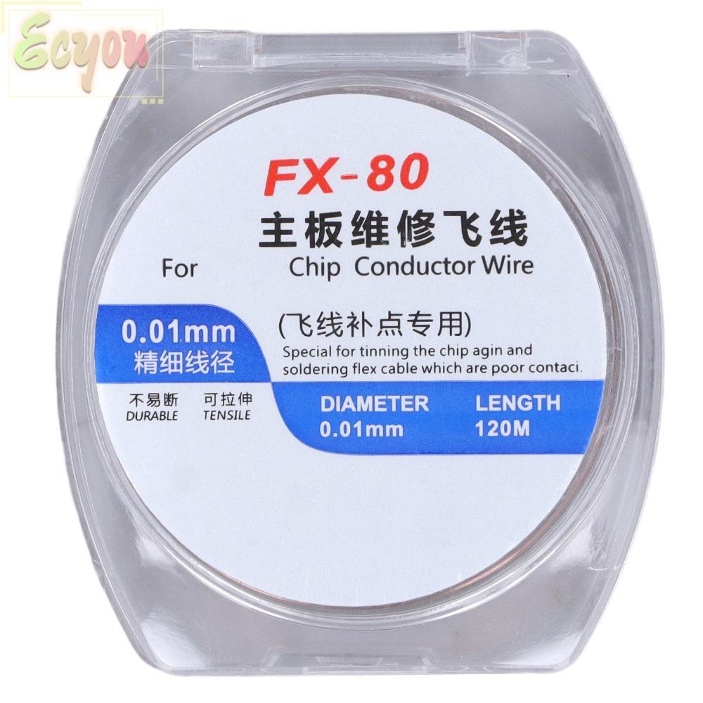 ECYOU hone เมนบอร์ดบัดกรีกระโดดลวด, 0.02 มม.120 ม.ลวดบัดกรี, ABS ทองแดง PCB ซ่อมลวดทองแดงสําหรับโทรศ