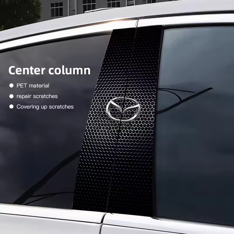 รถ B-เสา Scratch ฝาครอบสติกเกอร์ AB คอลัมน์ป้องกันฟิล์มสําหรับ Mazda 3 CX5 CX30 6 CX5 CX3 5 CX8 RX8 