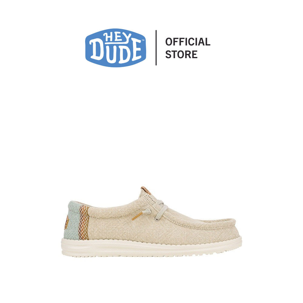 HEYDUDE รองเท้าลำลองผู้ชาย WALLY JUTE รุ่น HD 43085-1UH - STONE GREY/ICEBERG GREEN