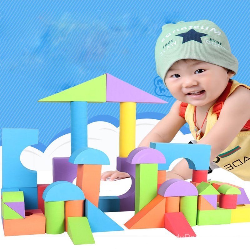 Colorful Soft EVA Foam Building Blocks Bricks Play Educational Toys For Kids Toys Set