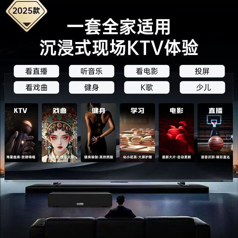 ไมโครโฟน Family Set Audio Smart k6ktv Audio Kege All-in-One Machine Karaoke Lighter Senlai Video Spe