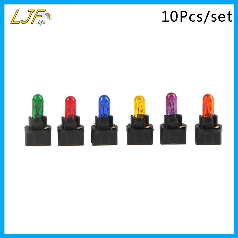 LJF 10PCS T5.5 หลอดไฟ Led W1.2WCar ไฟภายใน Dashboard ตัวบ่งชี้ความร้อน Wedge Auto เครื่องมือโคมไฟเคร