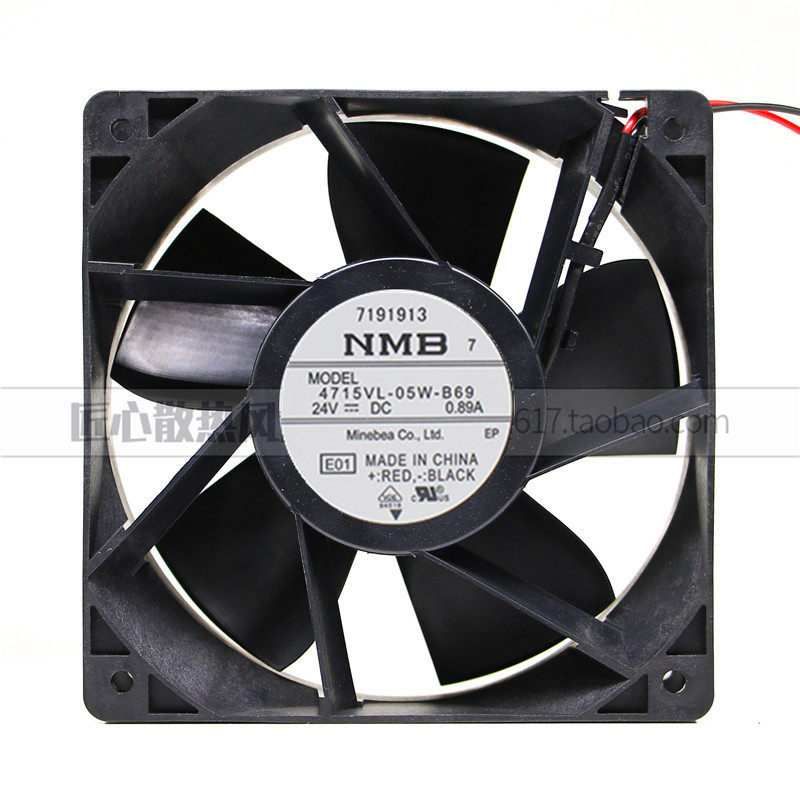 [Radiator] NMB Fan 4715VL-05W-B60/B69 12038 24V 0.89 พัดลมอินเวอร์เตอร์ 12 ซม.