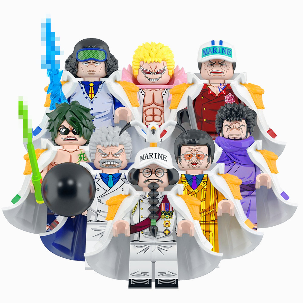 WM6187 Monkey D Garp Doflamingo Kohza Aramaki Borsalino Sakazuki Sengoku Issho Mini Block ของเล่น