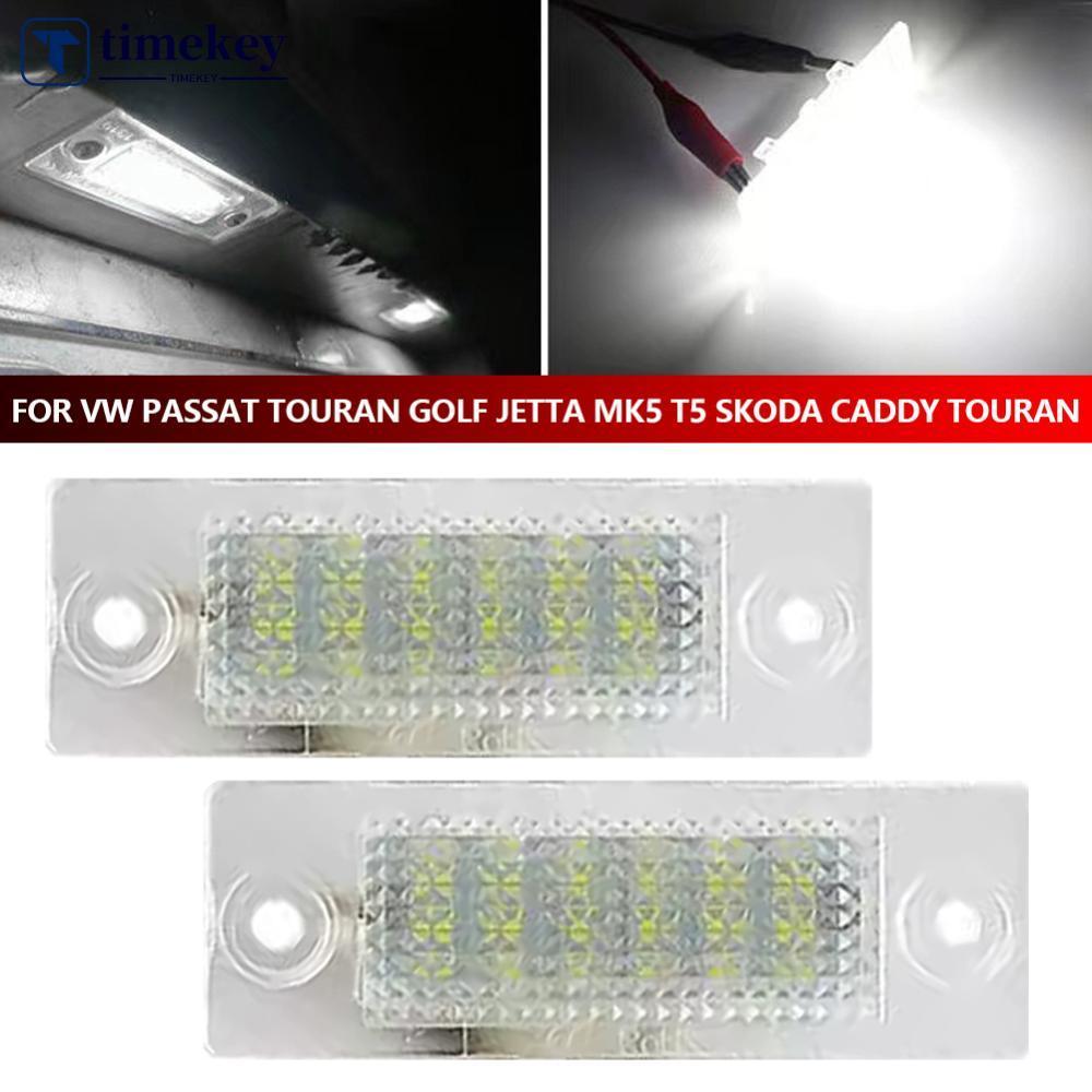 TIMEKEY 12V ไฟป้ายทะเบียนรถยนต์ LED Canbus ข้อผิดพลาดฟรีอุปกรณ์ยานยนต์ด้านหลังโคมไฟสําหรับ VW Passat