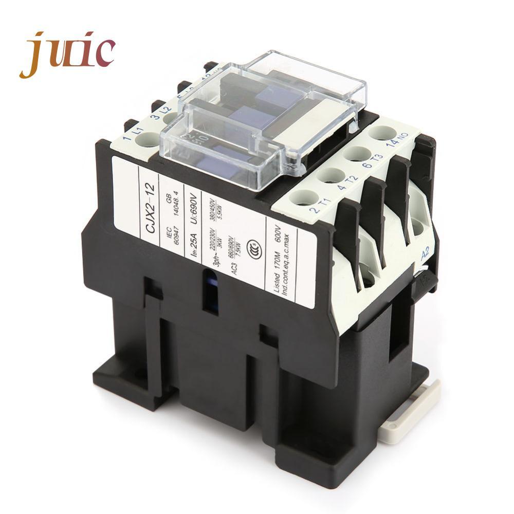 JUICE AC Contactor, 12A CJX2-1210 คอนแทค, Rail Mount 24 V/36 V/48 V/110 V/220 V/380 V AC ไฟฟ้าระบบคว