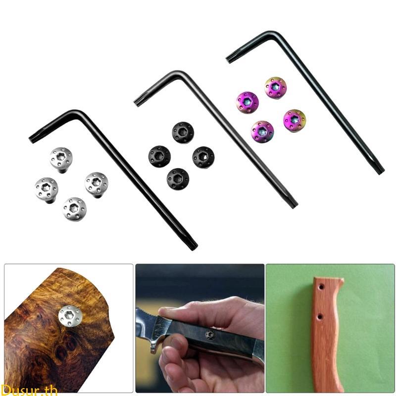 Dusur ปรับแต่ง Fit สแตนเลสสตีลสลักเกลียวสกรูสําหรับ 1911 P4 Grips 4 ชิ้นชุด