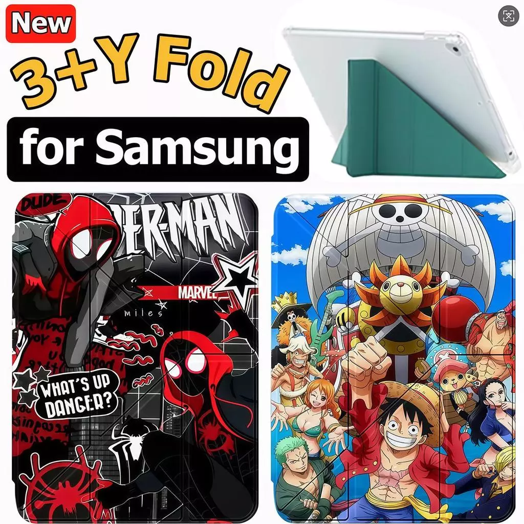 ประเภท 3+Y เคสฝาพับ Samsung Galaxy Tab S10lite S10fe A11 S9 S8 S10 S6lite S7FE S9FE S9FE A8 A9 A9+ for เคส Samsung Galaxy Tab S8 + S7+ S9+ A11+ Spider position for Samsung case