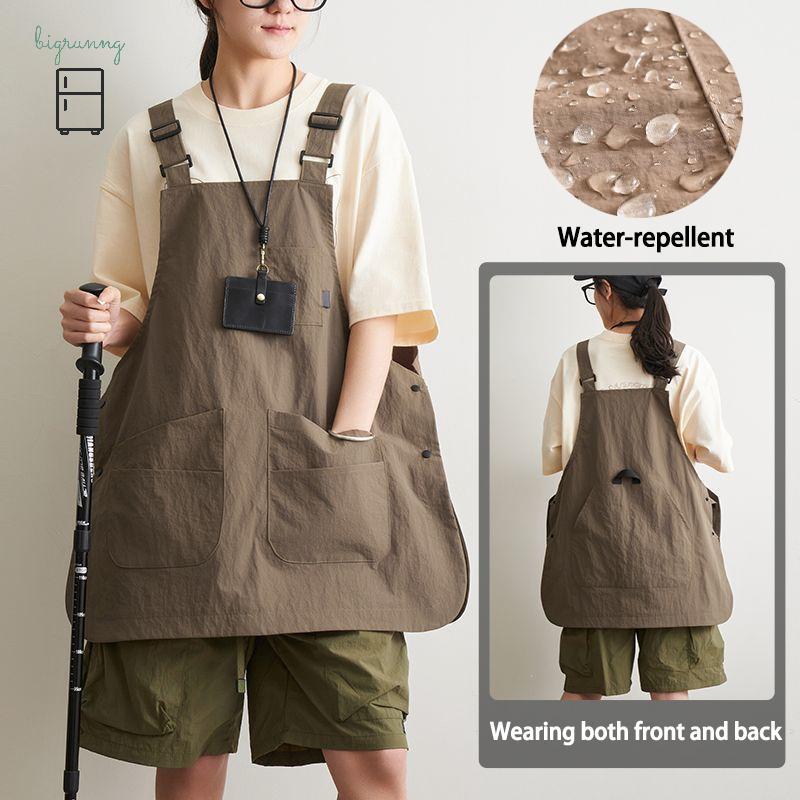 [BRN] ผ้ากันเปื้อน Workwear ผ้ากันเปื้อนครัวกันน้ํามันแบบปรับได้กันน้ําร้านตัดผม Smo Catering Milk T