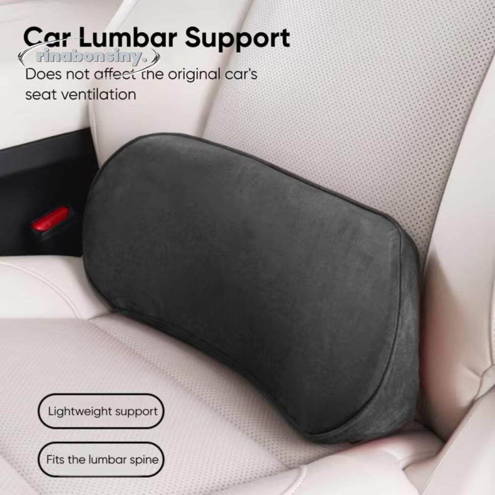 RINABONSINY Lumbar Support หมอน,สีทึบนุ่ม LOwer กลับหมอน,แฟชั่นหน่วยความจําโฟมบรรเทาอาการปวดขับรถที่นั่งเอว Pad รถ