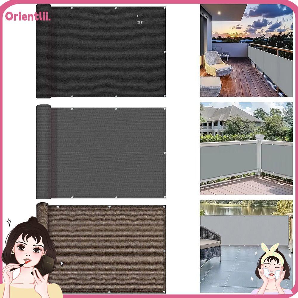 ORIENTTK ระเบียง Shade ผ้า, 3/5/6M กันน้ํา Sun Shading Sails, Thicken รั้วสวน Porch Pool