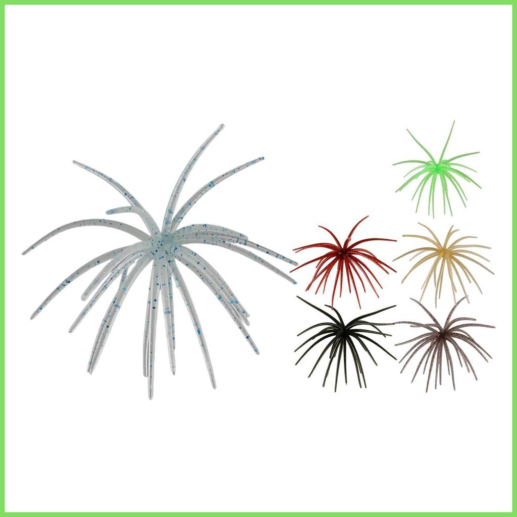 Sea Urchin Bass 6 ชิ้น Soft SwimLure Sea Urchin ลูกเต๋าสําหรับน้ําจืดน้ําเค็ม Perch Mandarin Snakefi