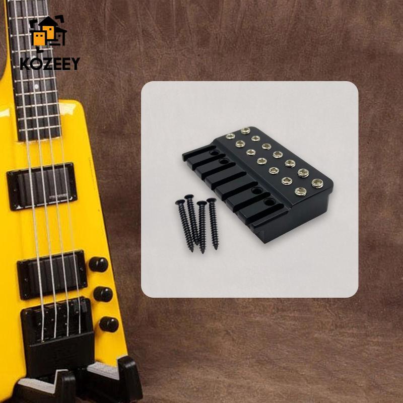 [KOZEEY] 7 String Locking Nut Guitar Bridge String Locks Tuning Gear for Headless Electric Guitar Mi