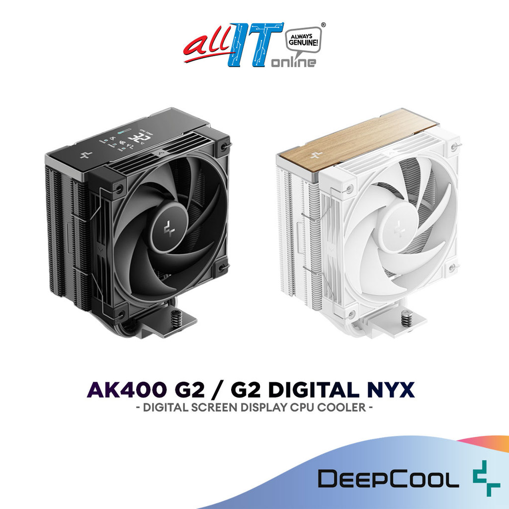 DeepCool AK400 G2 DIGITAL NYX / AK400 G2 Intel & AMD CPU Air Cooler (สีดํา/ขาว)