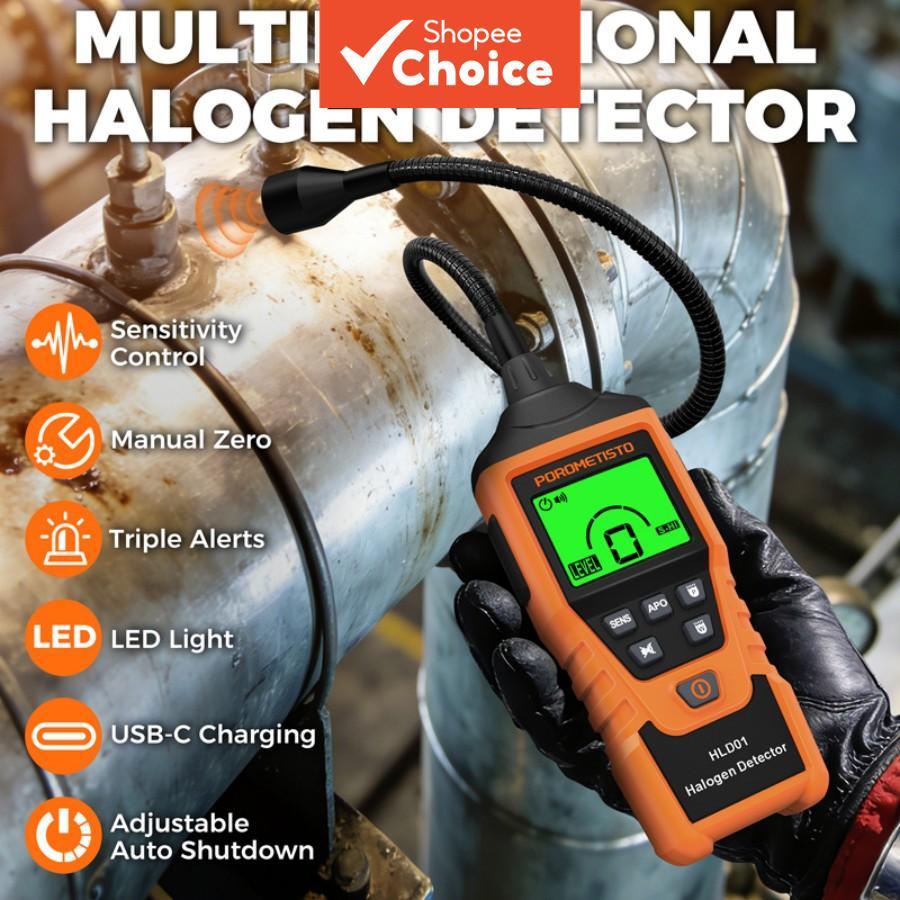 HLD01 ฮาโลเจนแก๊สรั่วเครื่องตรวจจับระดับเสียง Visual Alarms และ LED Light เซ็นเซอร์ความไวสูงสําหรับ 