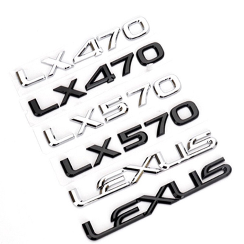 เหมาะสําหรับ LEXUS LEXUS Letter Car Sticker LEXUS LX470 LX570 โลโก้รถด้านหลังไฟท้ายสติกเกอร์โลโก้หาง