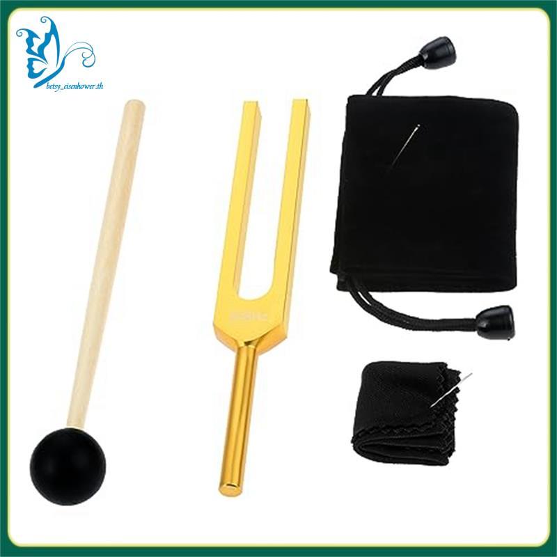 [betsy_eisenhower.th] ส้อมปรับแต่ง 528 Hz ส้อมปรับแต่งสีทอง 528 Hz สําหรับการรักษา เครื่องดนตรี การท