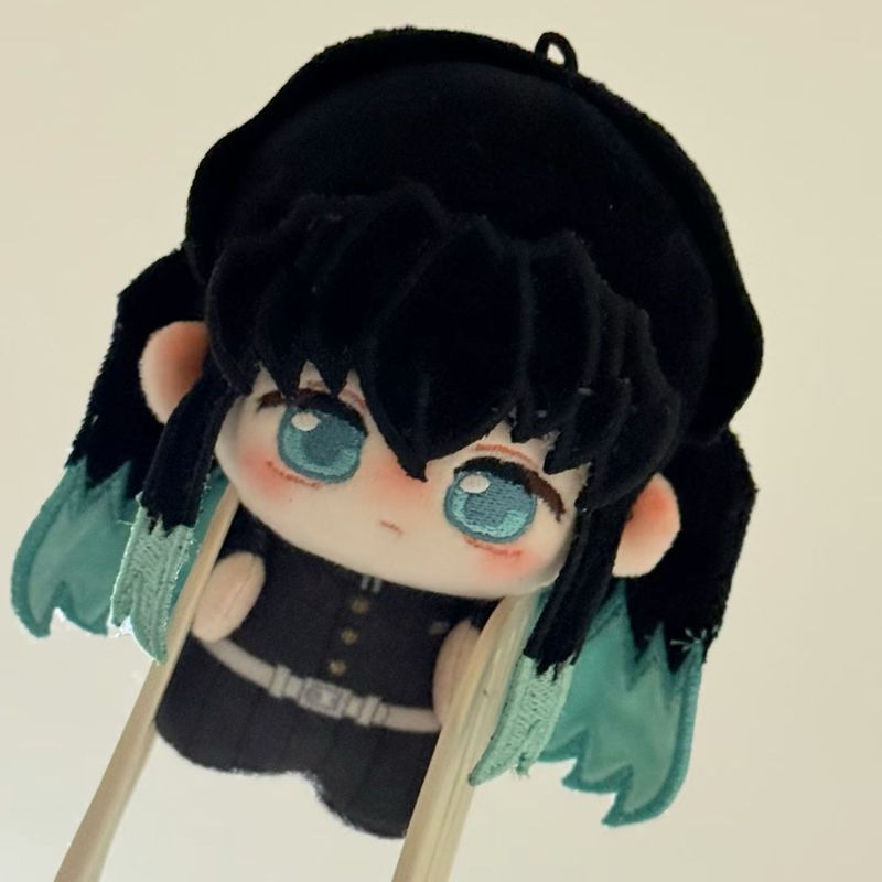 Demon Slayer/Muichiro/Demon Slayer Muichiro 3D 10 ซม.ผ้าฝ้ายตุ๊กตาตุ๊กตาจี้ตุ๊กตา/fewf